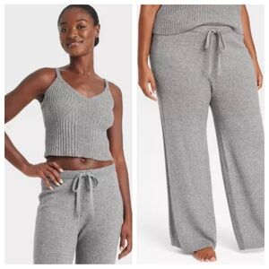 (PANT) Gray Knit Auden Pant Size Medium (Top Sold Separately)